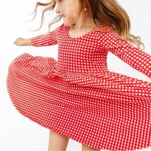 Alice + Ames Cranberry Grid Red Gingham Dress Sz 6